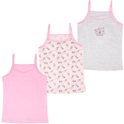 DomiKids Nyuszis-rózsaszín lány 3 db-os trikó szett (Méret 134-140)