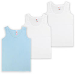 DomiKids Kék-fehér fiú 3 db-os trikó szett (Méret 110-116)