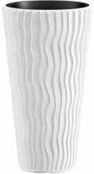 Prosperplast Ghiveci de flori, SANDY Slim 400, 70.8 cm, alb, Prosperplast (DPSP400-S449)