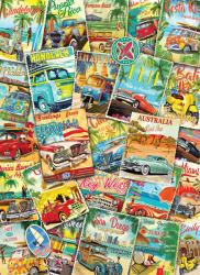 EUROGRAPHICS - Puzzle Vintage Travel Collage - 1 000 piese