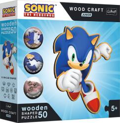 Trefl Trefl, Wood Craft Junior, Sonic The Hedgehog, puzzle din lemn, 50 piese