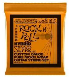 Ernie Ball 2252 Set de corzi pentru chitară electrică, Hybrid Slinky Classic Rock N Roll, Pure Nickel, 09-46 (2252)