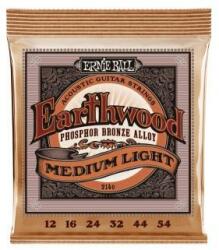 Ernie Ball 2146 Coarde pentru chitară acustică, Earthwood Medium Light, Fosfor bronz, 12-54 (2146)