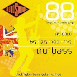 Rotosound RS88LD Coarde de chitară bas, nailon negru, sol, 65 75 100 115 (RS88LD)