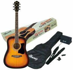 Ibanez V50NJP-VS Jam Pack, set chitară acustică pentru începători: husă, curea, acordaj, târnăcop. culoare Sunburst (V50NJP-VS)