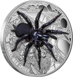 New Zealand Mint Păianjenul Funnel-Web - Monedă de colecție din argint de 5 oz, probă de argint