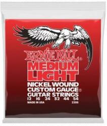 Ernie Ball 2206 Coarde de chitară electrică, Medium Light Wound W/Wound G, Nichel/Acril, 12-54 (2206)