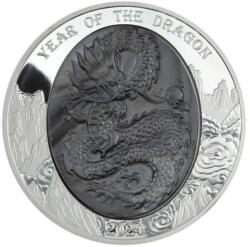 Perth Mint Dragonul lunar - 5 Oz - Monedă de colecție din argint Moneda