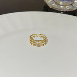 Highbling Bizsu gyűrű Nyitott gyűrű mérete állítható Nagykarika gyűrű J748