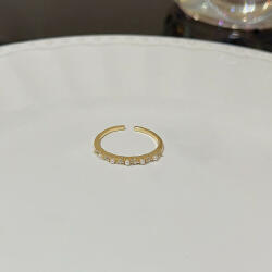 Highbling Bizsu gyűrű Nyitott gyűrű mérete állítható Gyöngy-kő mintás gyűrű J812