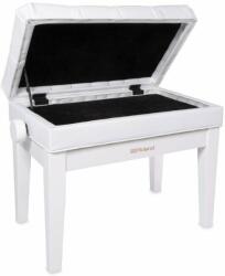 Roland RPB-500PW bancă de pian cu blat de vinil reglabil pe înălțime cu compartiment de depozitare - alb lucios (RPB-500PW)