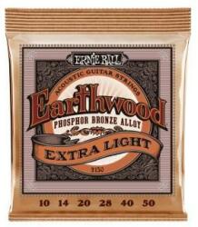 Ernie Ball 2150 Coarde pentru chitară acustică, Earthwood Extra Light, Phosphor Bronze, 10-50 (2150)