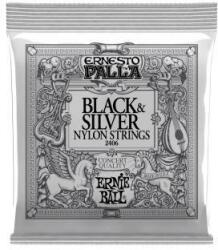 Ernie Ball 2406 Coarde pentru chitară clasică, Ernesto Palla Black& Silver, Nylon/Argint placat cu argint 28-42 (2406)