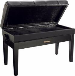 Roland RPB-D500PE bancă dublă pentru pian cu blat de vinil reglabil cu compartiment de depozitare - negru lucios (RPB-D500PE)