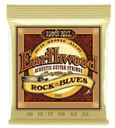 Ernie Ball 2008 Coarde pentru chitară acustică, Earthwood Rock& Blues W/Plain G, Bronz, 10-52 (2008)