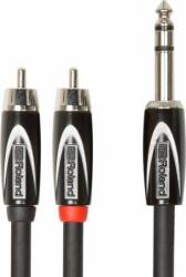 Roland RCC-5-TR2RV2 Cablu de interconectare de 5 picioare/1, 5 m Cablu de interconectare jack 6, 3 mm TRS-2RCA Y-cablu Y (RCC-5-TR2RV2)