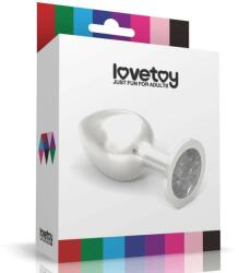 Lovetoy Dop Anal Lovetoy Rosebud Classic Metal Plug L Negru - Argintiu grosime 4 cm lungime 10 cm