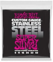 Ernie Ball 2248 Coarde de chitară electrică, Super Slinky, oțel inoxidabil, 09-42 (2248)