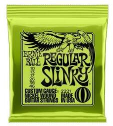 Ernie Ball 2221 Coarde de chitară electrică, Regular Slinky, oțel placat cu nichel, 10-46 (2221)
