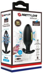 Pretty Love Dop Anal Pretty Love Jefferson Negru - Auriu grosime 3.4 cm lungime 9.2 cm vibratii , aplicatie SmartPhone