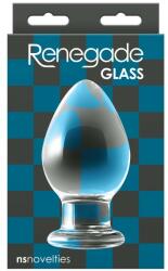 NS Novelties Dop Anal NS Toys Renegade Glass Knight Transparent grosime 6.6 cm lungime 13.2 cm