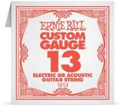 Ernie Ball 1013 Coarde pentru chitară electrică acustică, Custom Gauge 13 Plain, oțel placat cu staniu, 13 (1013)