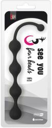 See You Bile Anale See You See You Four Beads Anal Negru lungime 23.9 cm
