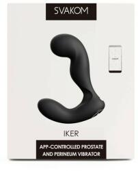 SVAKOM Stimulator Prostata Svakom Iker Negru grosime 3 cm lungime 13.5 cm vibratii , aplicatie SmartPhone