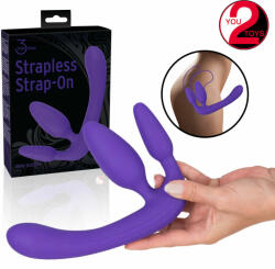 You2Toys Strap on cu dildo inclus You2Toys Strapless Strap-On Violet 8.5 - 10 - 20 cm