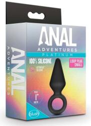 Blush Novelties Dop Anal Blush Anal Adventures Loop Plug Small Negru grosime 2.5 cm lungime 7.6 cm