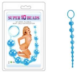 Voluptas Bile Anale Voluptas Charmly Super 10 Beads Albastru lungime 27 cm