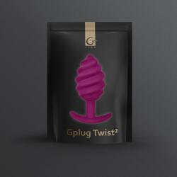 Gvibe Dop Anal G-Vibe Gplug Twist 2 Sweet Raspberry Visiniu grosime 3.9 cm lungime 10.5 cm