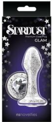 NS Novelties Dop Anal NS Toys Stardust Glam Alb grosime 4.8 cm lungime 9.5 cm