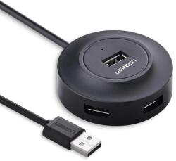 UGREEN Hub USB-A la 4x USB-A 2.0, Micro-USB 1m, Ugreen (20277), Black