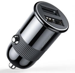 JOYROOM Incarcator Auto Dual USB, Fast Charging 3.1A, 15W, JoyRoom (C-A06), Black