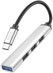 Hoco Hub Type-C la USB 3.0, 3xUSB 2.0, Hoco (HB26), Silver