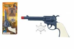 Teddies Pistol revolver pliabil plastic 23x12cm cu steaua șerifului (00850414)