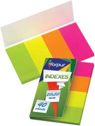 Forpus Index autoadeziv hartie 20x50 mm, 4 culori neon, FORPUS 42026 (FO42026)