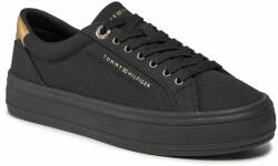 Tommy Hilfiger Sneakers Tommy Hilfiger Essential Vulc Canvas Sneaker FW0FW07682 Negru