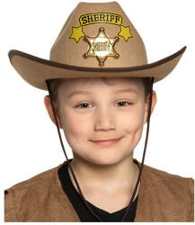 Boland Cowboy szövet kalap Sheriff csillaggal - gyerekeknek - barna (MEZ-8712026543653)