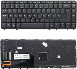  Billentyűzet HP EliteBook 840 850 - G1 G2 - US (amerikai)
