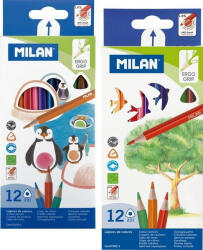 Tip-Top 12 db-os színes ceruza készlet Milan háromszög F34172K12/ 18481 (F34172K12/ 18481)