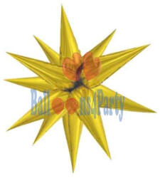 Balloons4party Balon folie stea 3d auriu 45cm