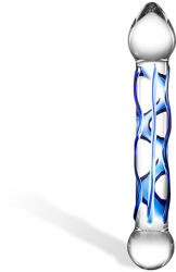 Gläs - Full Tip Textured Glass Dildo clear