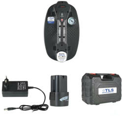 TLS-DX02M-2 Vákuumos akkumulátoros emelő 16.8 V , műanyag koffer, 2 db akkumulátor, nyomásmérő óra