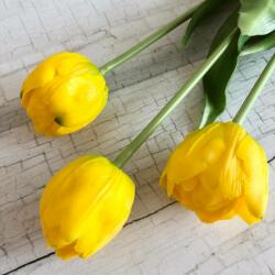 Kreatív Tulipán szálas telt virágú sárga élethű