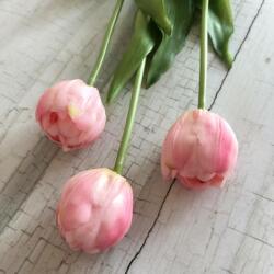 Kreatív Tulipán szálas telt virágú világos rózsaszín élethű