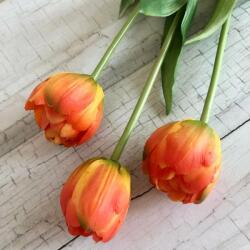 Kreatív Tulipán szálas telt virágú narancssárga élethű