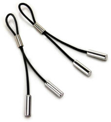 Crave - Leather Nipple Tassels Silver
