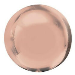 anagram Egyszínű fólia gömb lufi 16" 40cm Rosegold Orbz (LUFI641434)
